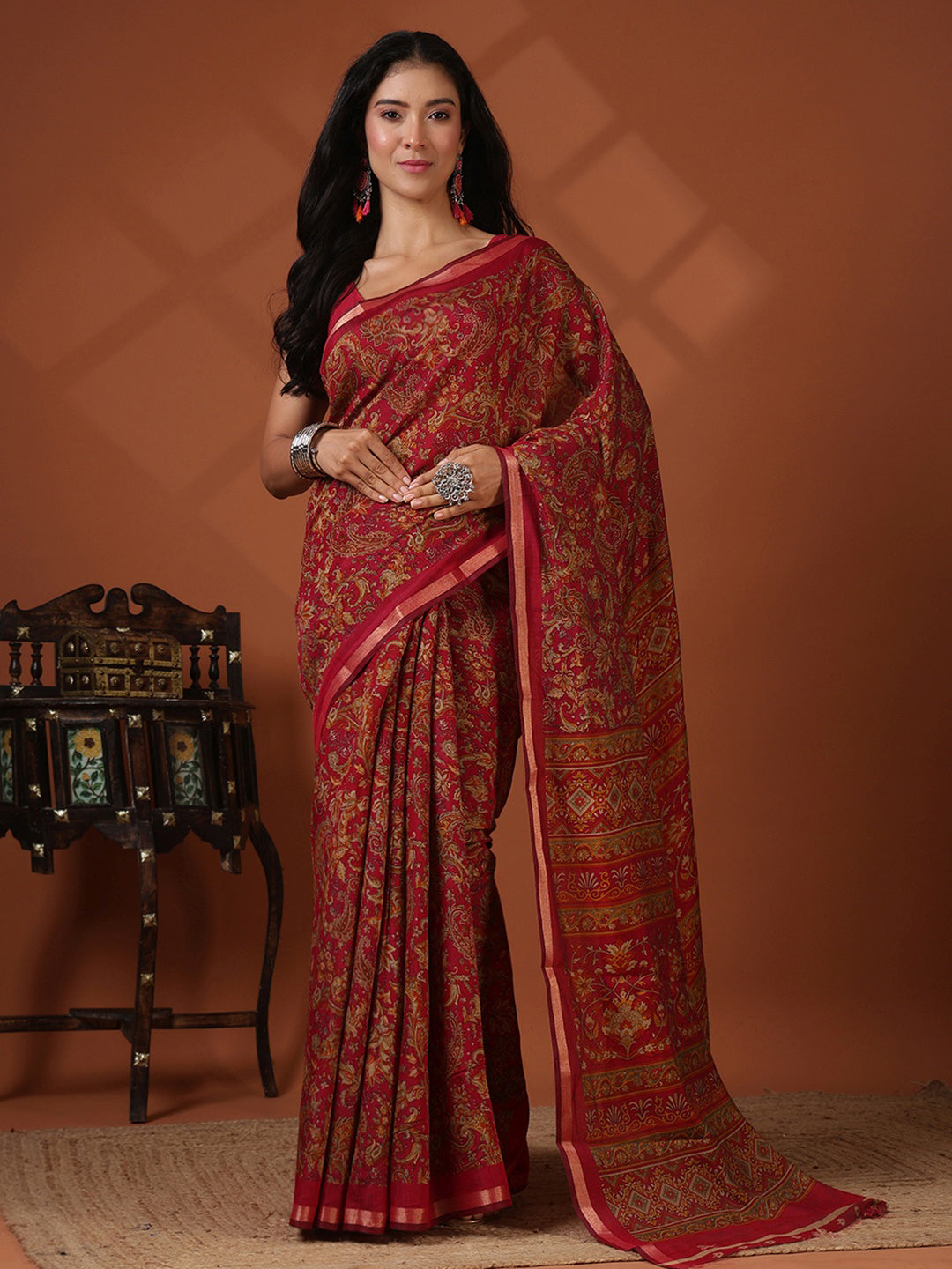 Digital Printed Art Silk Saree