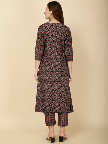 Printed Cotton Kurta Set