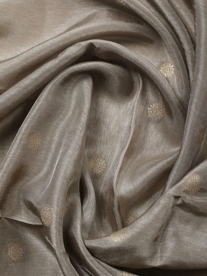 Woven Design Chanderi Unstitched Suit With Pant Dupatta
