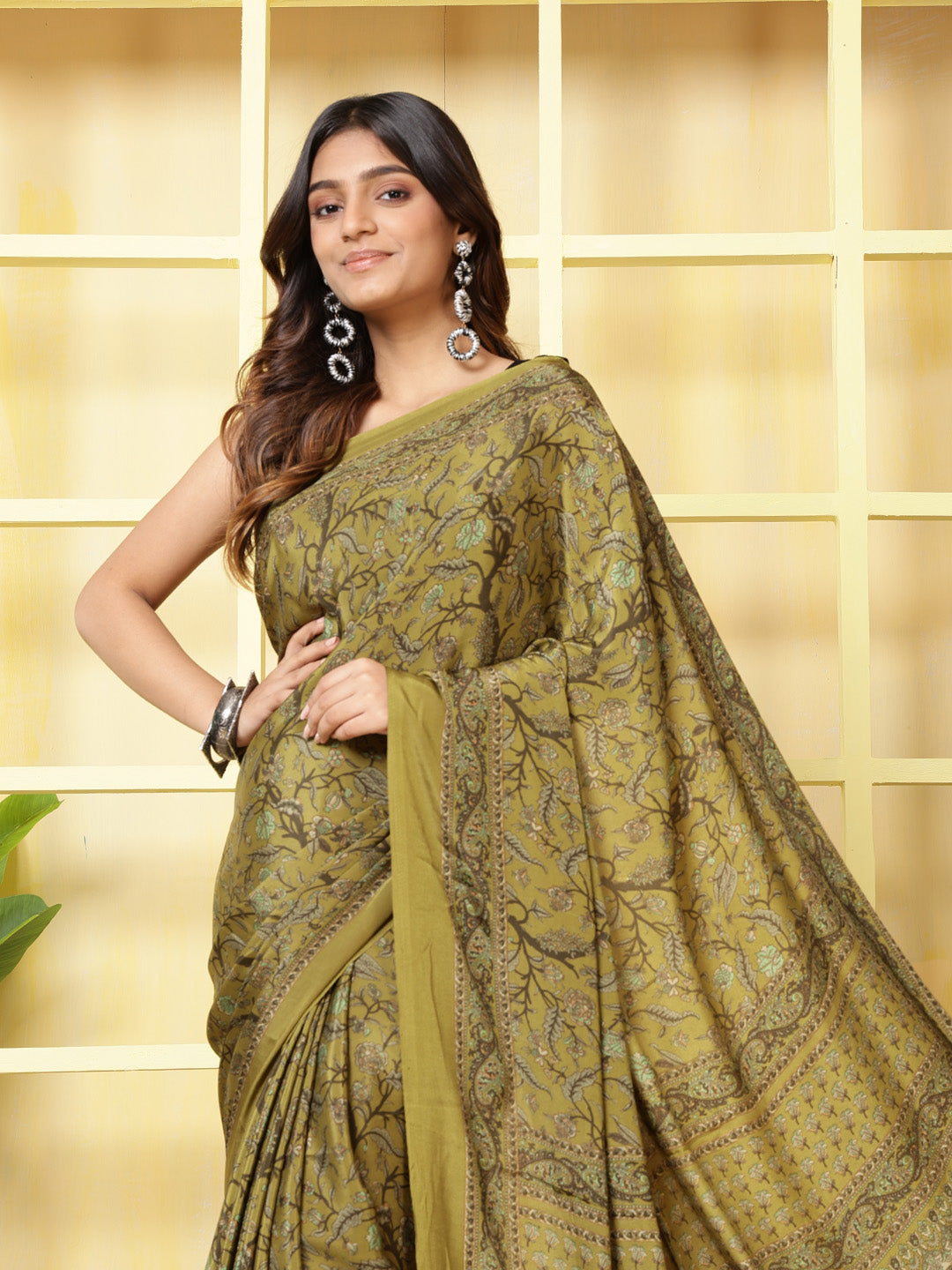 Digital Printed Crepe Saree