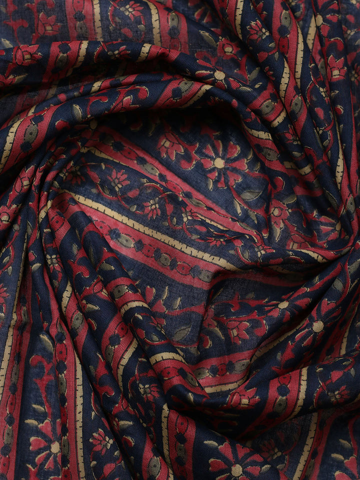 Embroidered Cotton Blend Unstitched Suit With Pant &amp; Dupatta