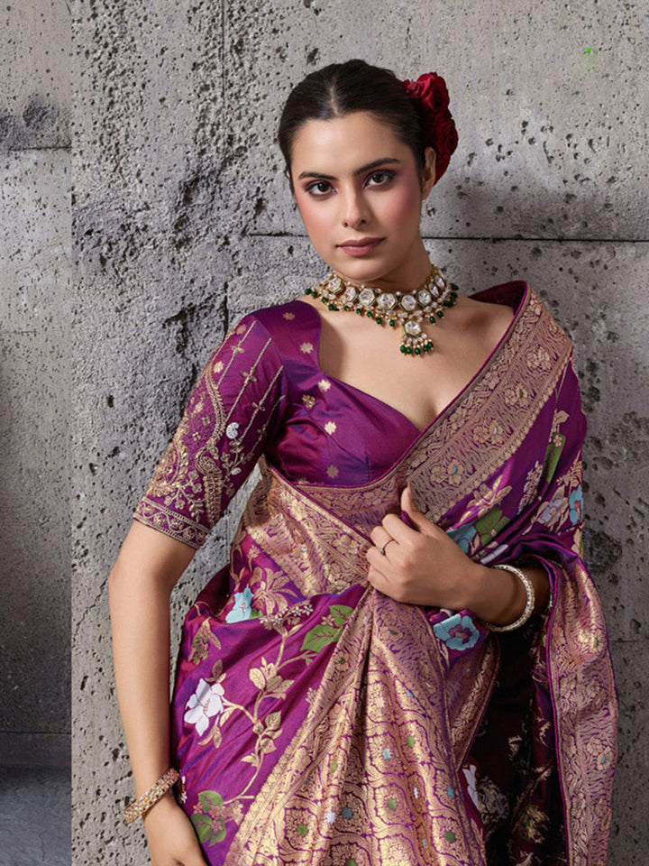 Woven Design Banarasi Silk Saree