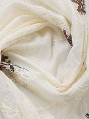 Printed Cotton Blend Unstitched Suit With Pant & Dupatta