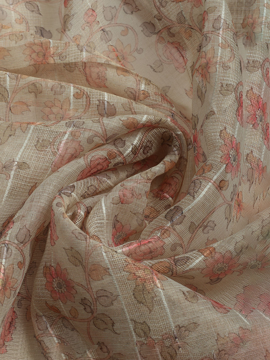 Embroidered Linen Unstitched Kurta With Pant &amp; Dupatta