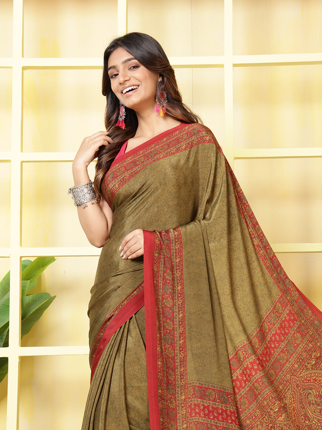 Digital Printed Crepe Saree