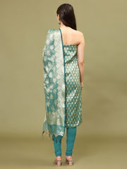 Woven Chanderi Unstitched Suit With Dupatta