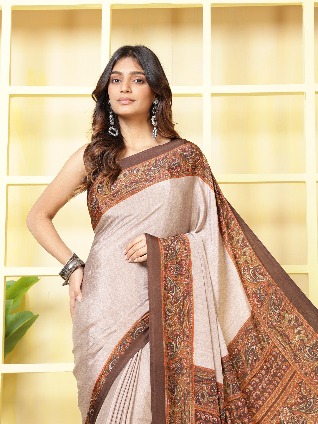 Digital Printed Crepe Saree