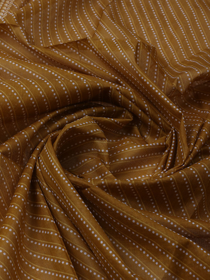 Printed Cotton Blend Unstitched Suit With Dupatta