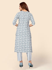 Printed Cotton Kurta Set