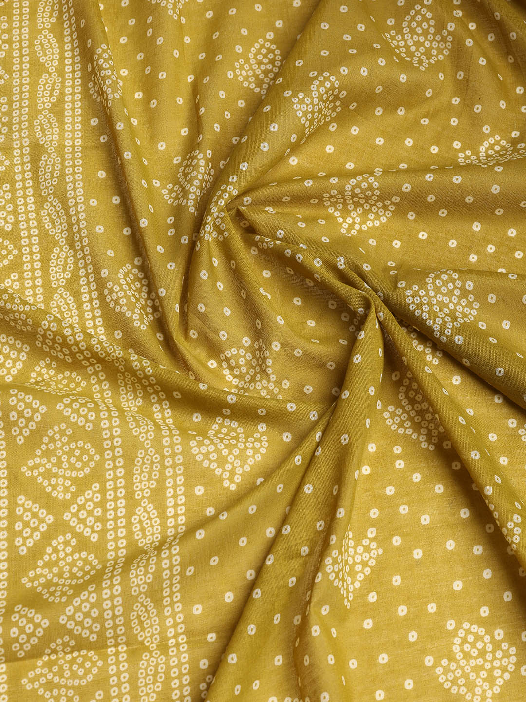 Printed Cotton Blend Unstitched Suit With Dupatta