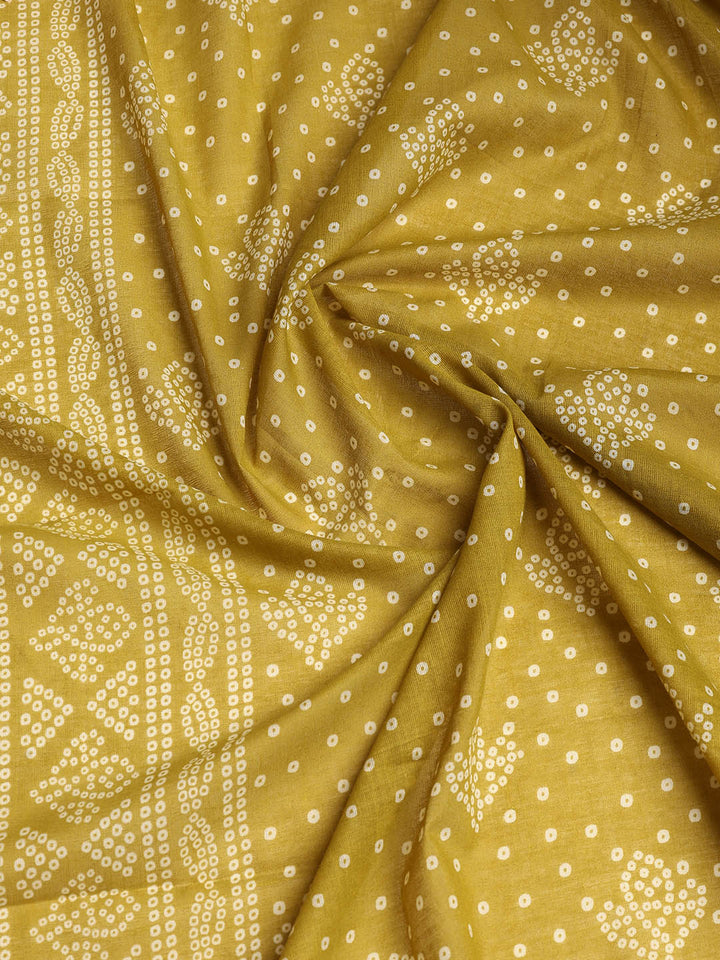 Printed Cotton Blend Unstitched Suit With Dupatta