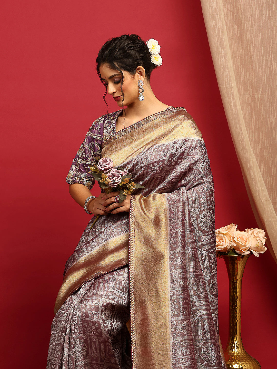 Embroidered Banarasi Saree