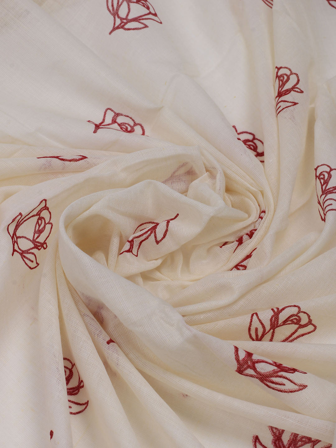 Neck Embroidered Cotton Blend Unstitched Suit With Dupatta
