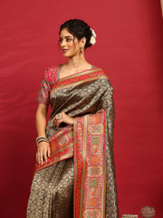 Embroidered Dola Silk Saree