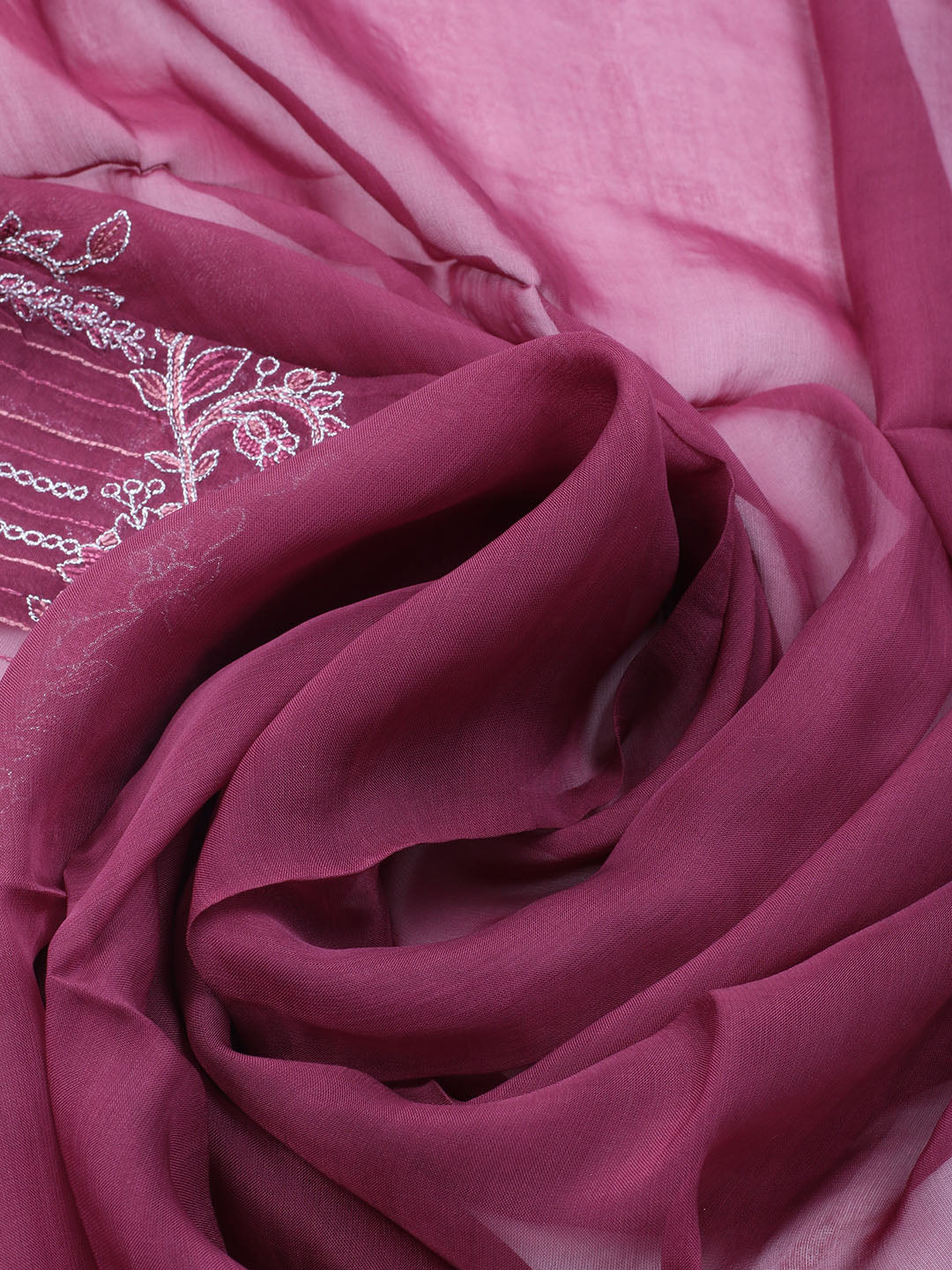 Embroidered Muslin Unstitched Suit With Dupatta