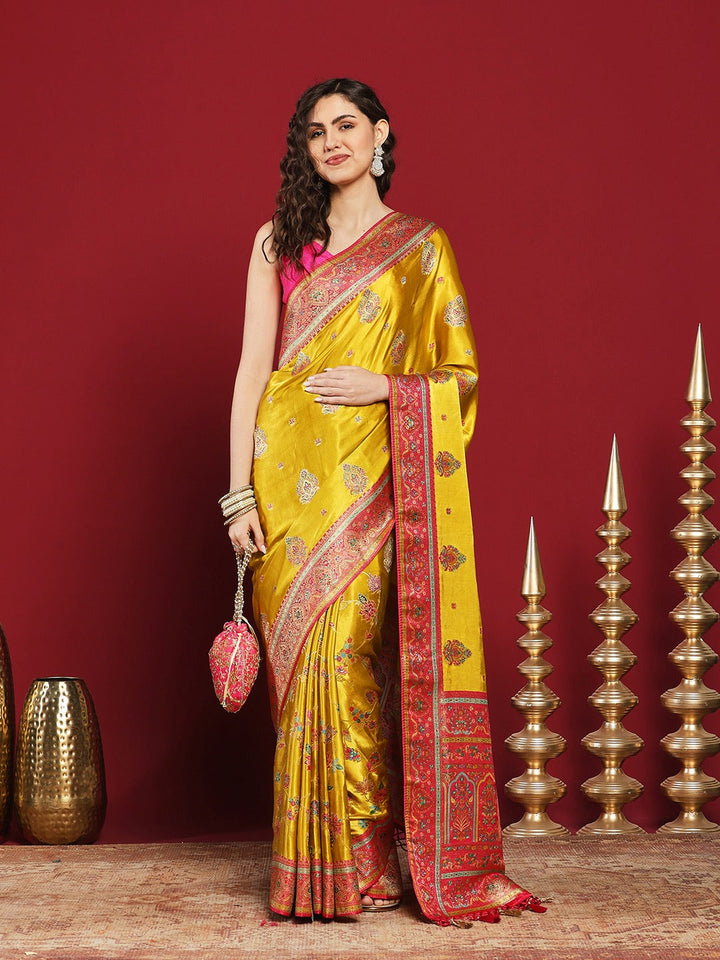 Woven Design Satin Saree