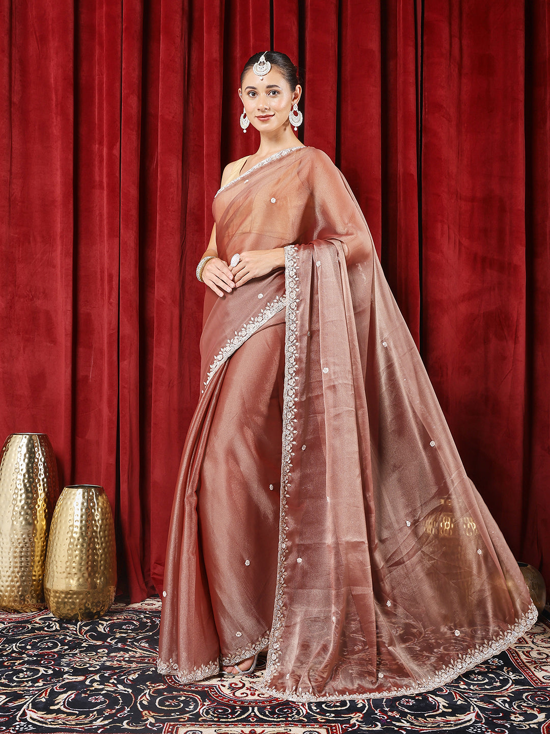 Hand Embroidered Tissue Saree