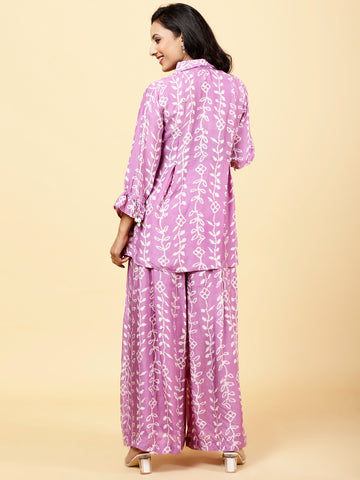 Printed Muslin Kurti With Palazzo