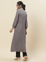 Embroidered Plain Cotton Kurta