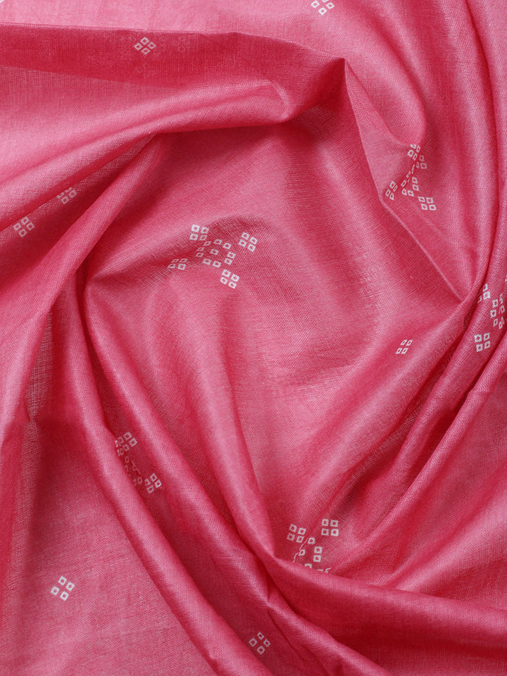 Printed Cotton Blend Unstitched Suit With Pant &amp; Dupatta