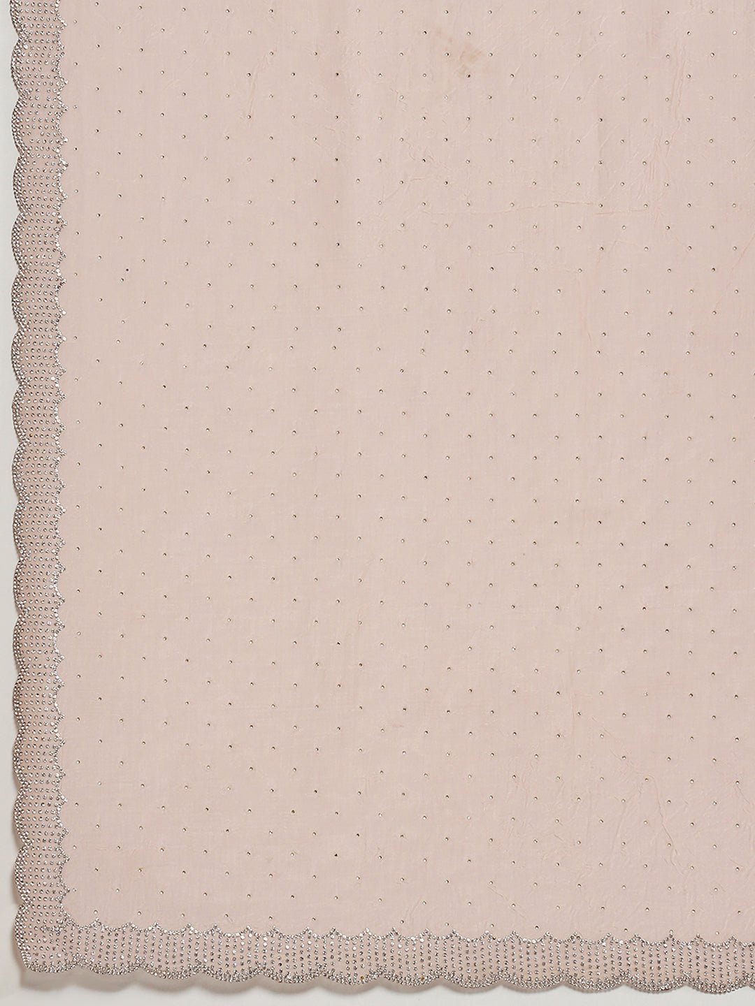 Swarovski Border Art-Chiffon Organza Plain Saree