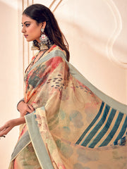 Digital Printed Cotton Saree