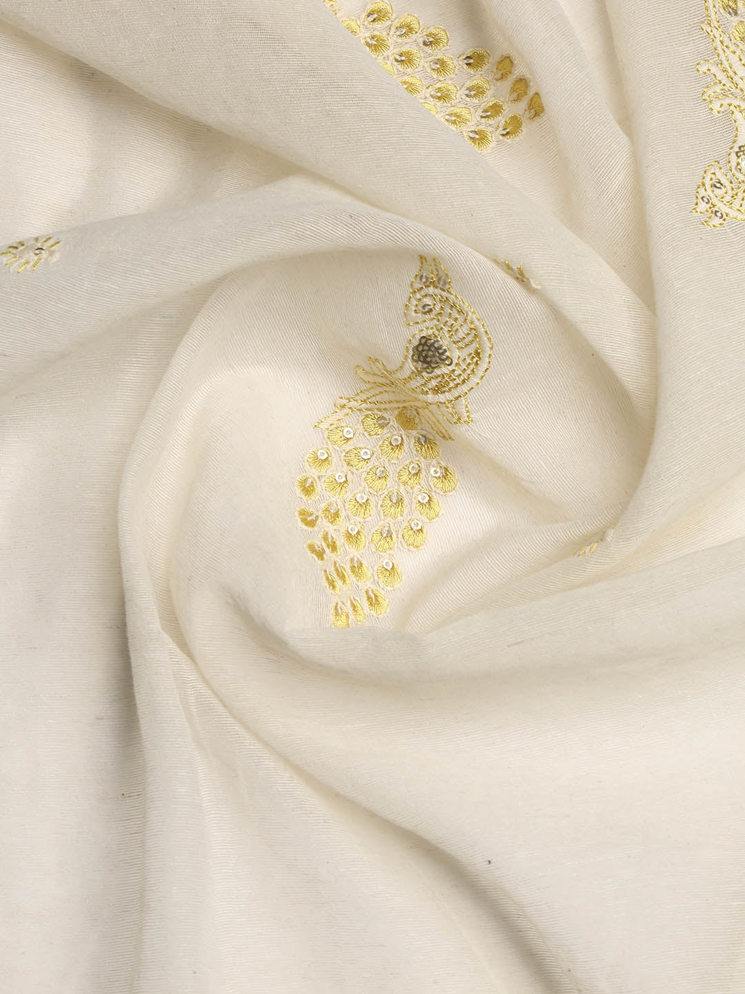 Embroidered Cotton Blend Unstitched Suit With Dupatta