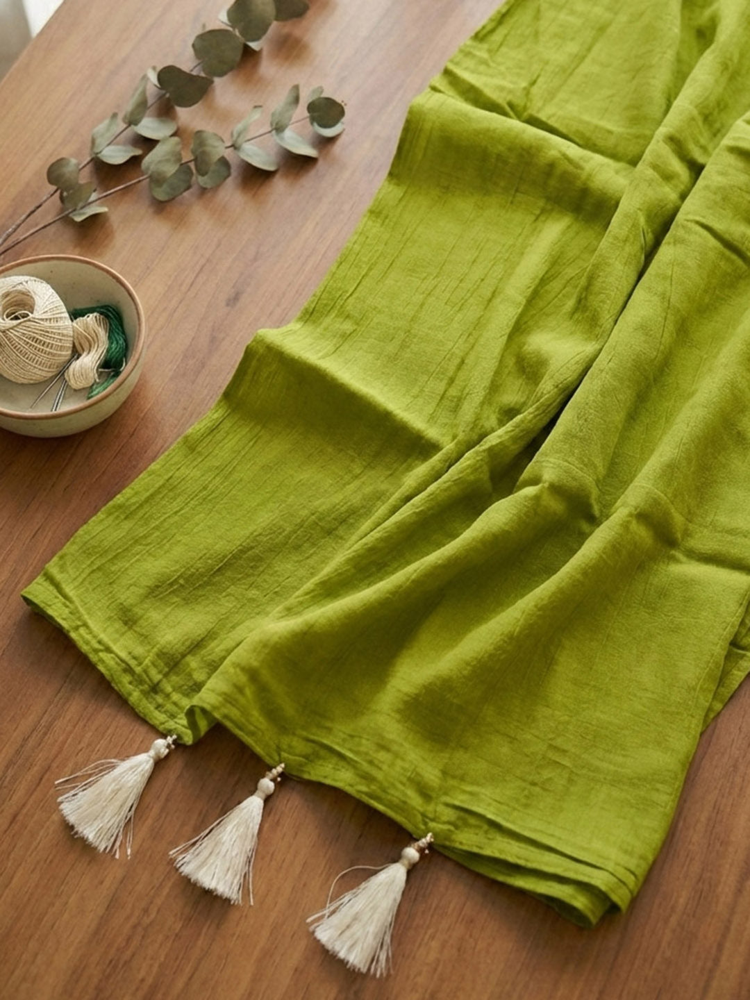 Printed Cotton Blend Unstitched Suit With Pant &amp; Dupatta