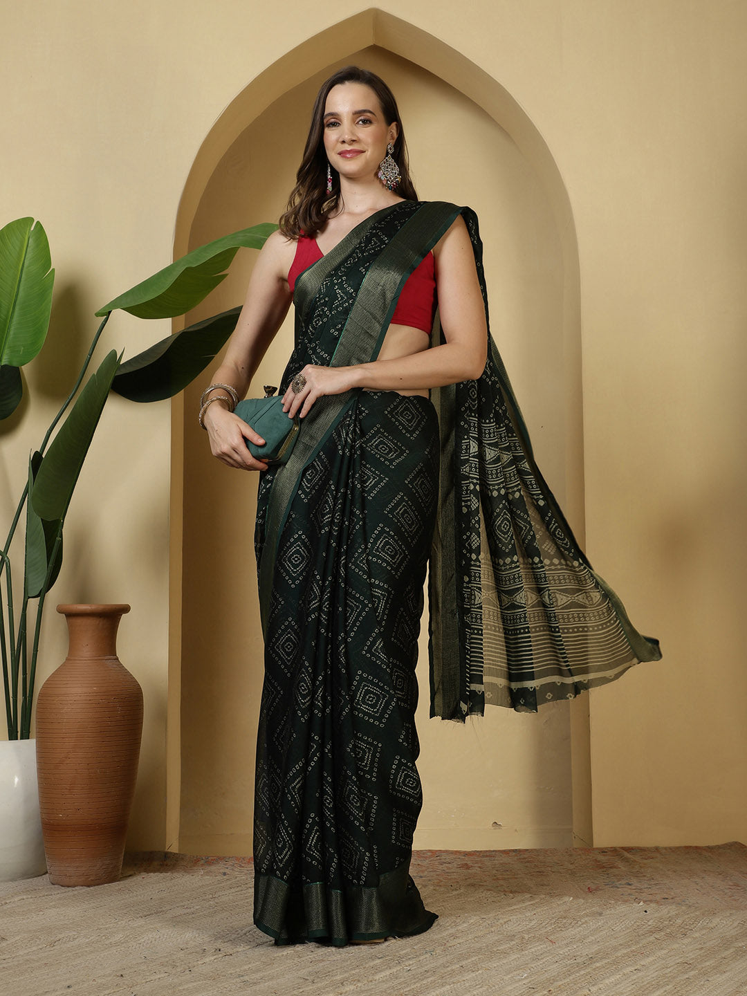 Digital Printed Chiffon Saree