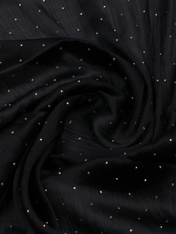Embellished Chiffon Unstitched Suit With Pant &amp; Dupatta