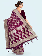 Zari Jaal Art Silk Woven Saree