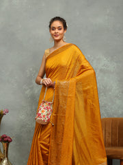 Wovn Border Art Silk Saree