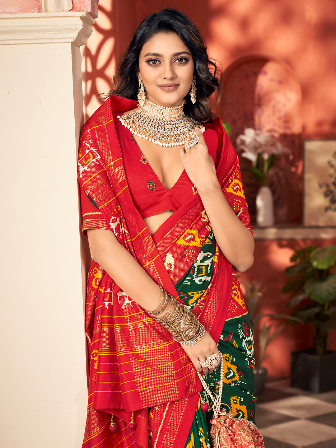 Printed Tussar Saree