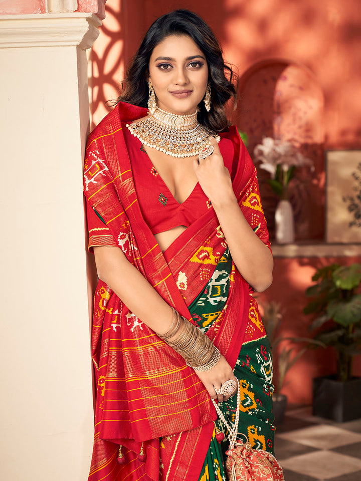 Printed Tussar Saree