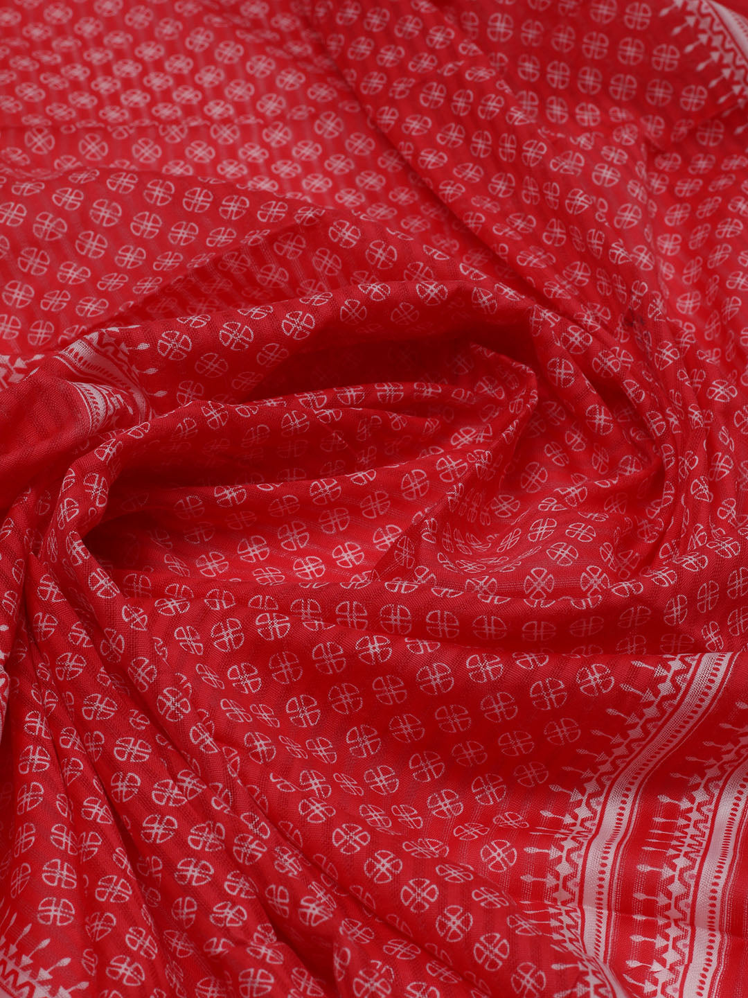 Sequence Work Cotton Blend Unstitched Suit With Dupatta