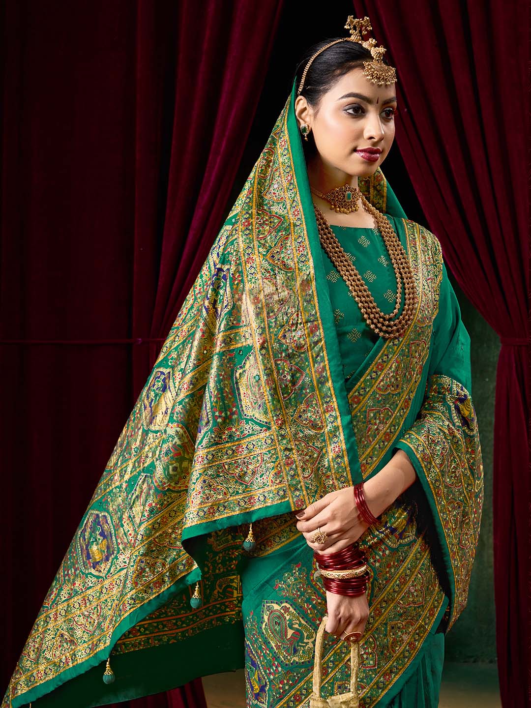 Digital Printed Art Silk Woven Saree