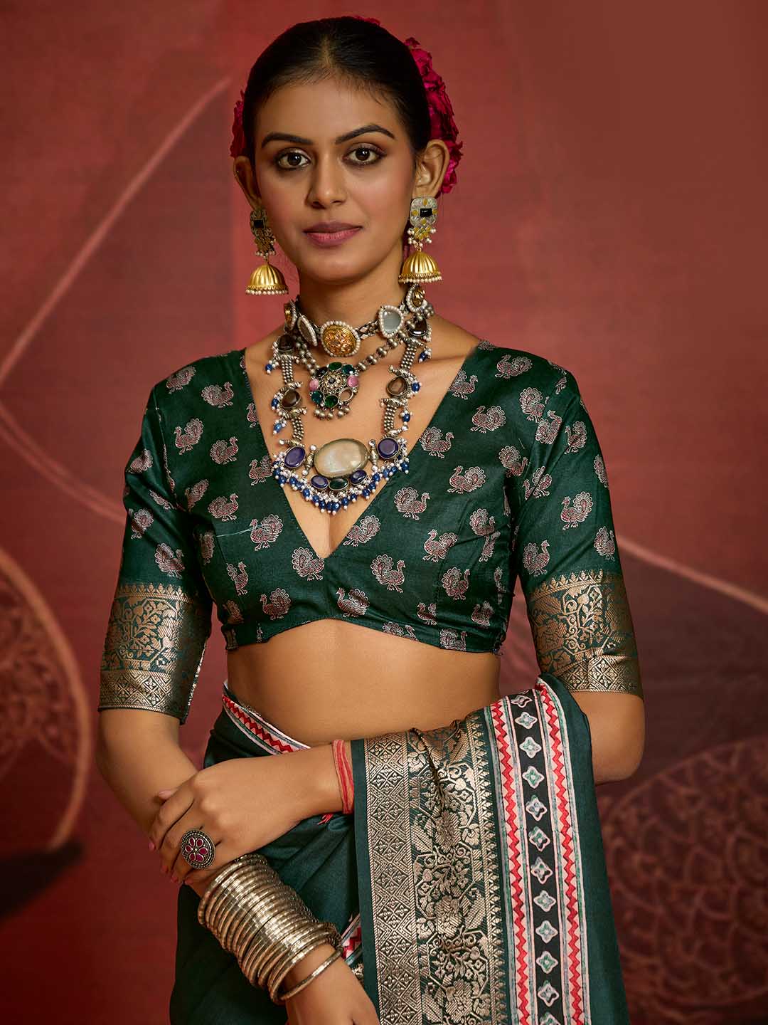 Zari Border Art Silk Saree