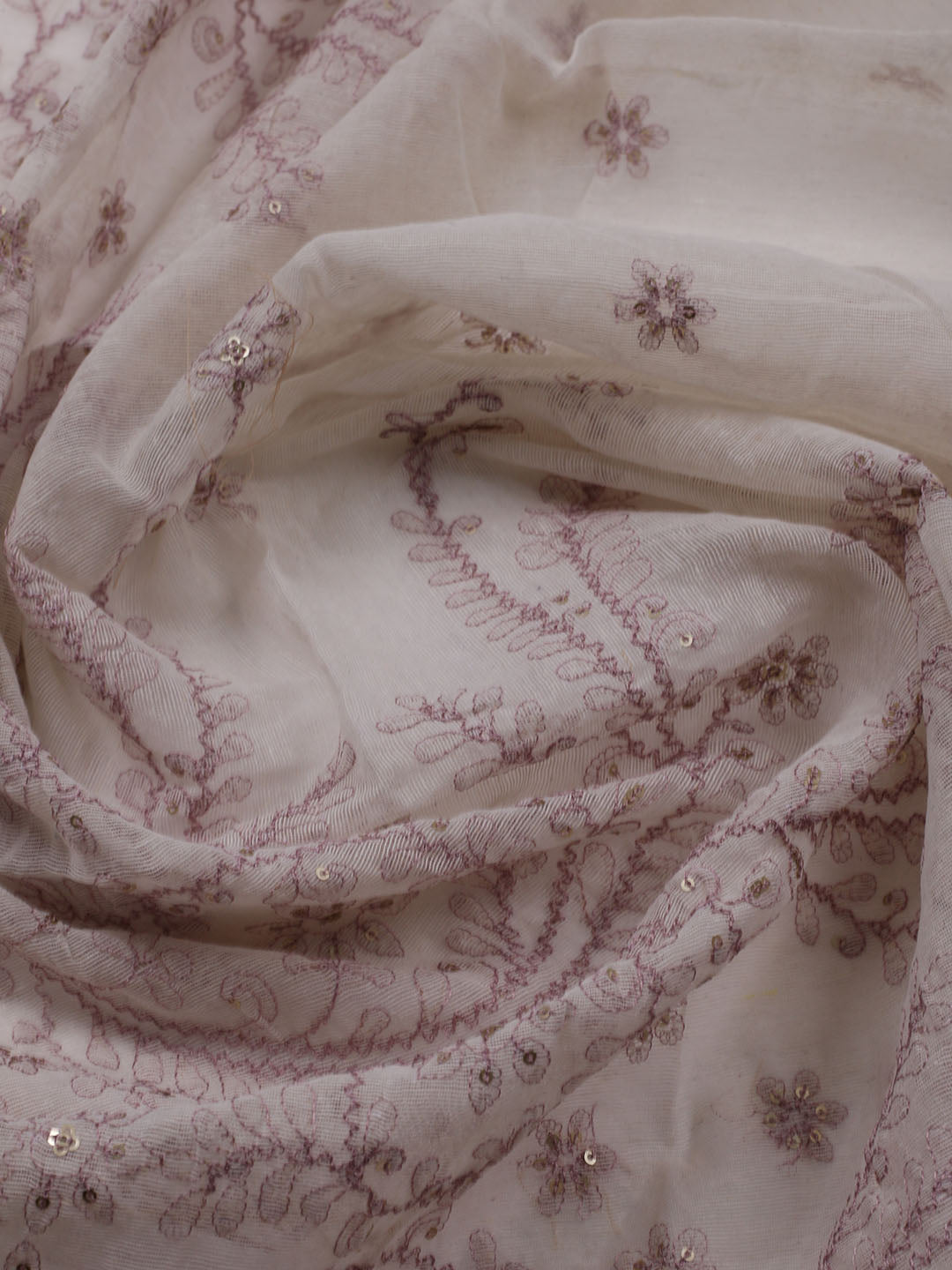 Neck Embroidered Cotton Blend Unstitched Suit With Dupatta