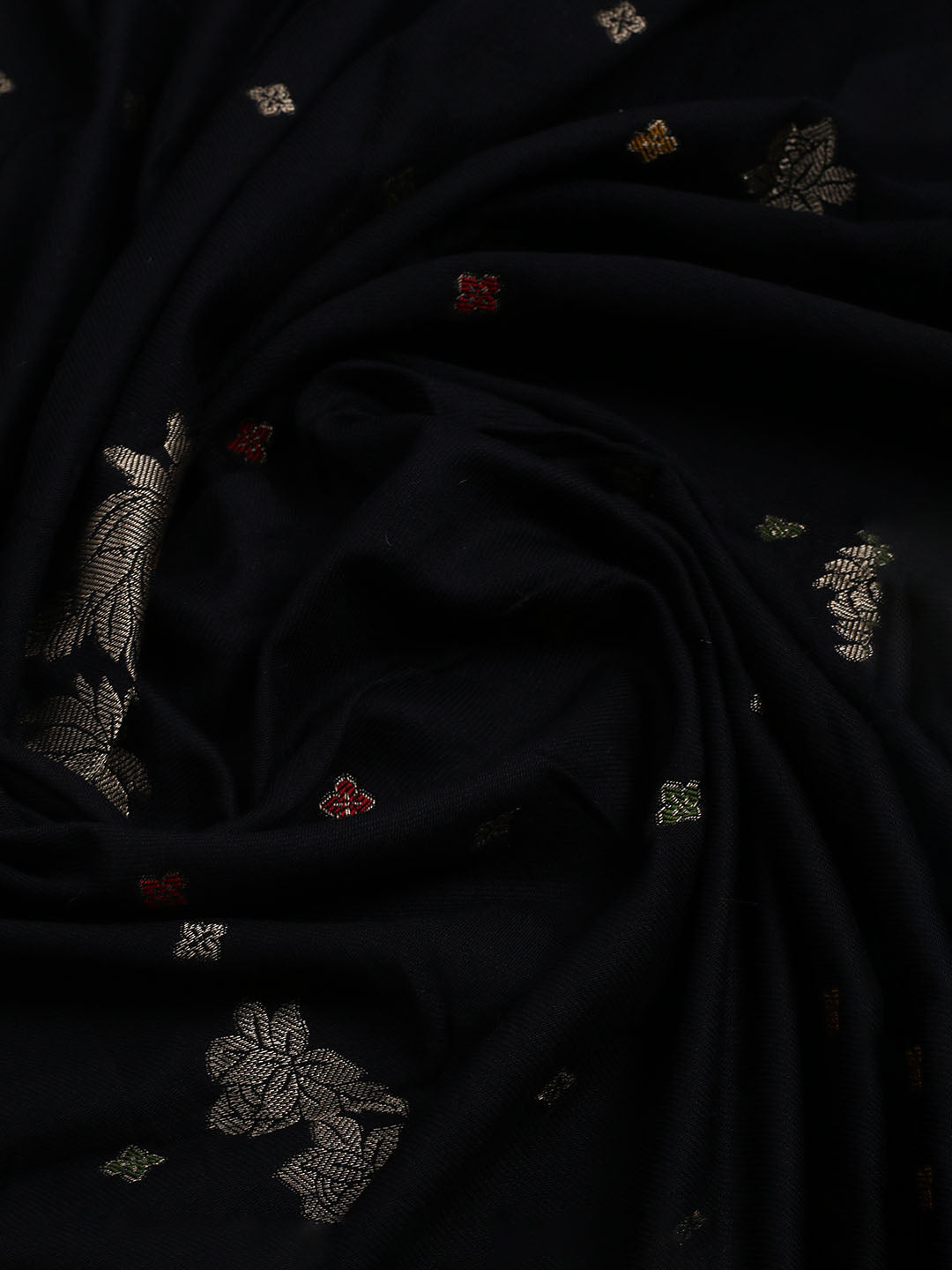 Pashmina Woven Design Unstitched Kurta With Pant &amp; Dupatta