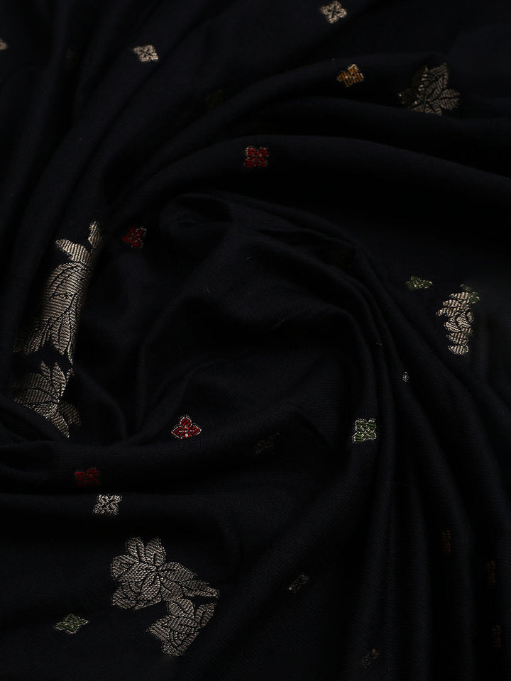 Pashmina Woven Design Unstitched Kurta With Pant &amp; Dupatta