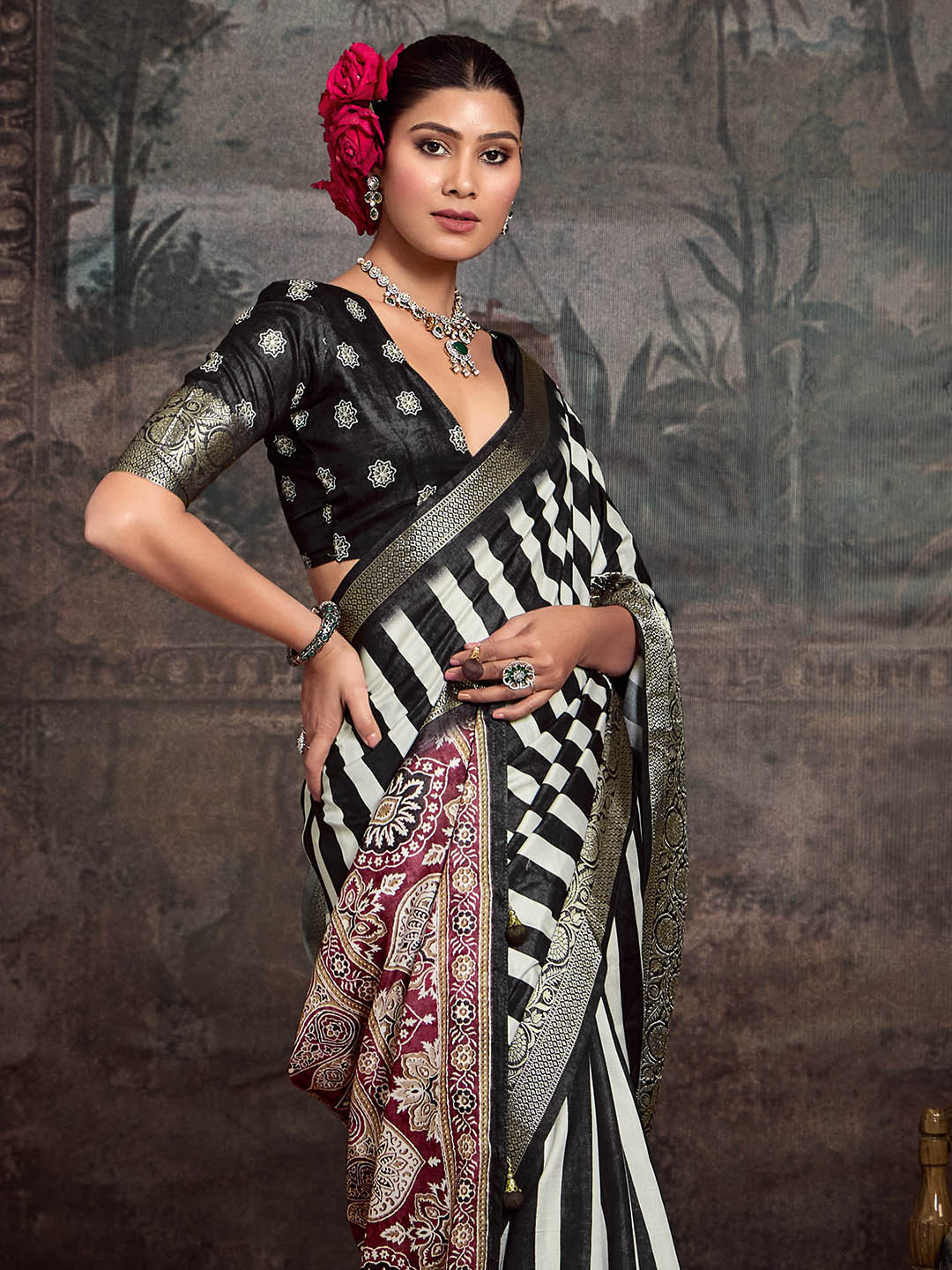 Printed Art Silk Saree