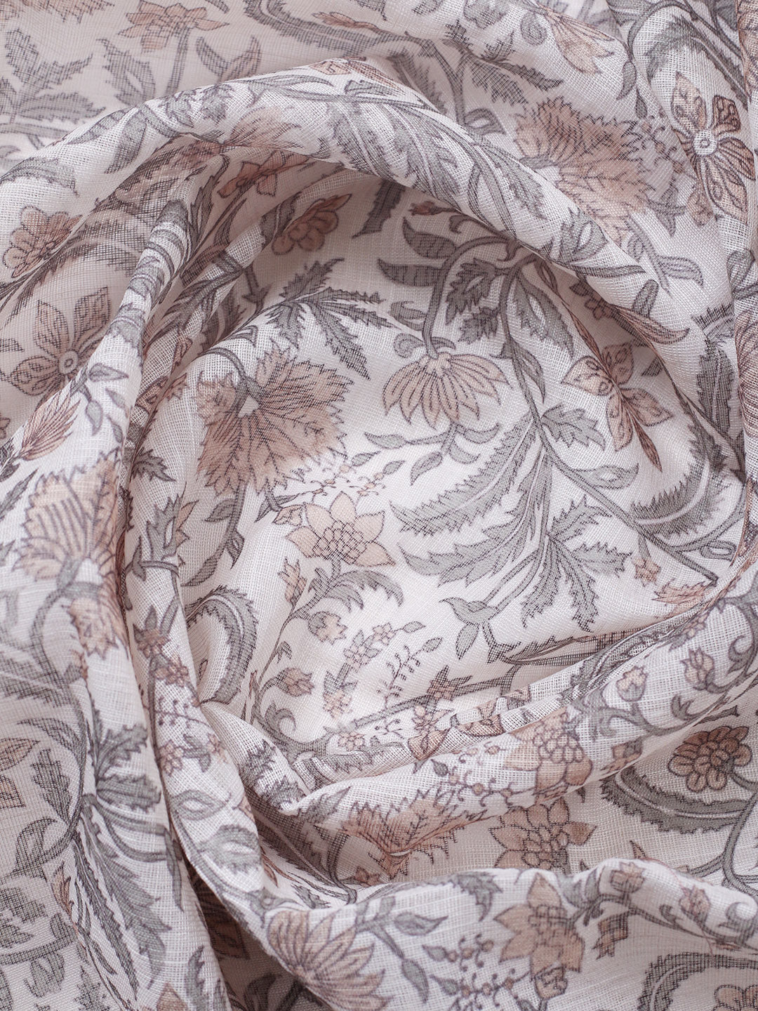 Embroidered Cotton Blend Unstitched Suit With Pant &amp; Dupatta