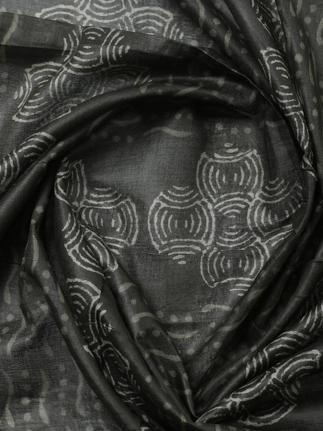 Printed Cotton Blend Unstitched Suit With Pant &amp; Dupatta