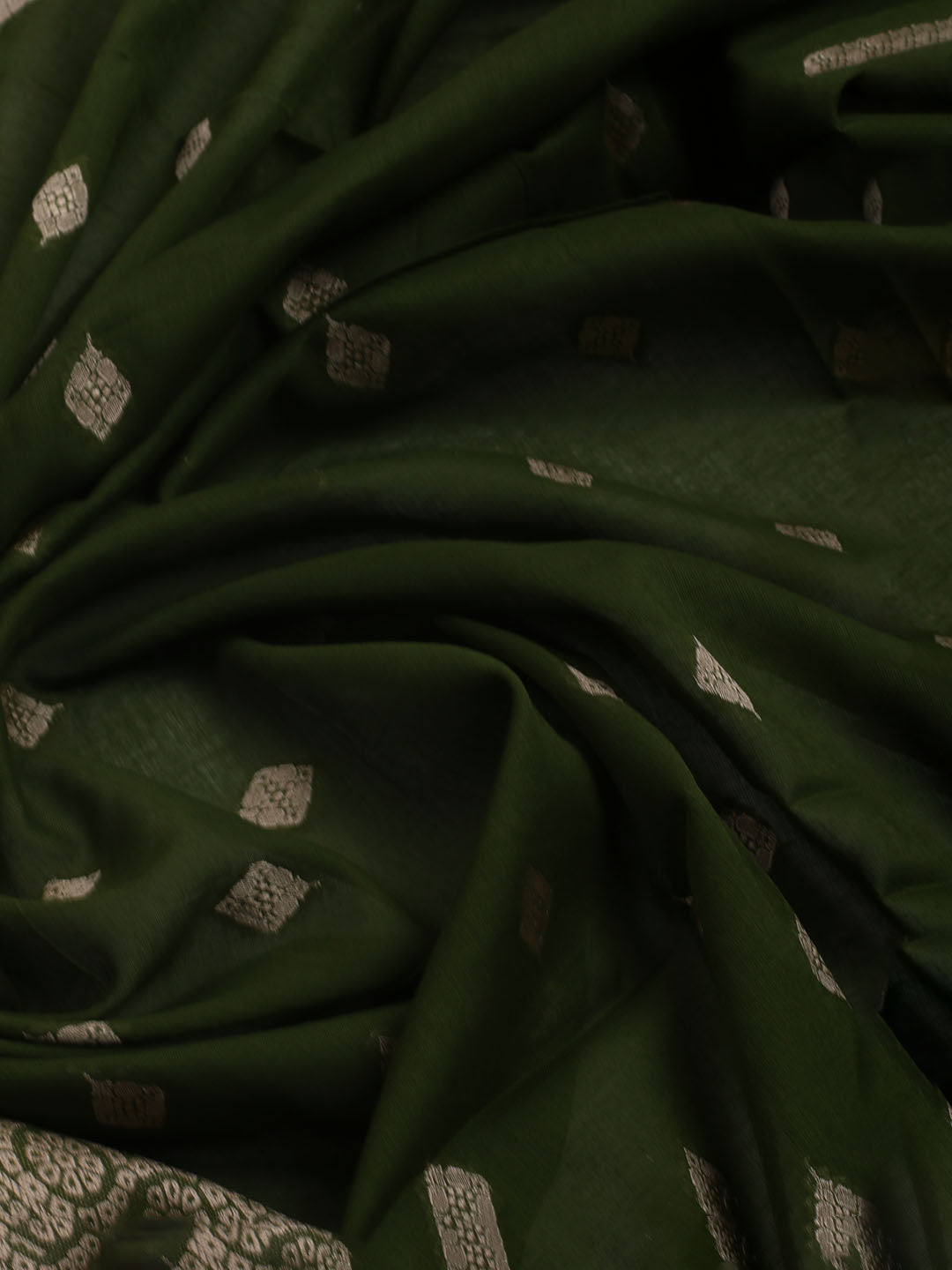 Neck Embroidered Chanderi Unstitched Suit With Dupatta