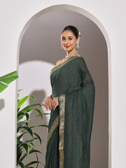 Zaari Jaal Tussar Saree
