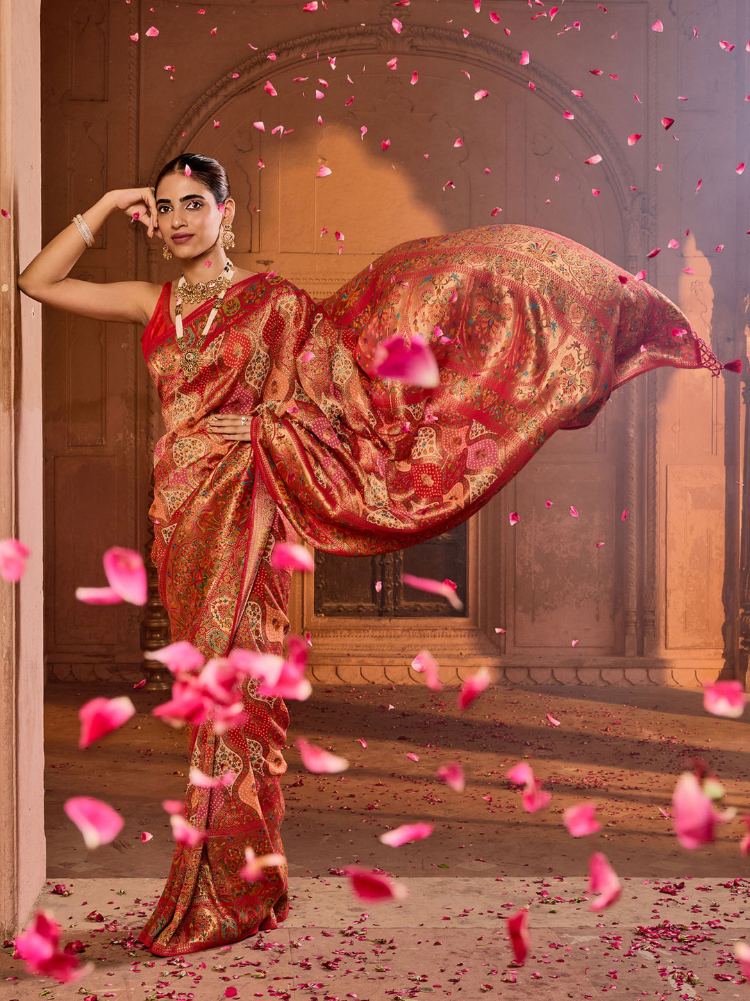 Rani Georgette Printed Saree