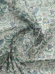 Embroidered Linen Blend Unstitched Suit With Pant & Dupatta