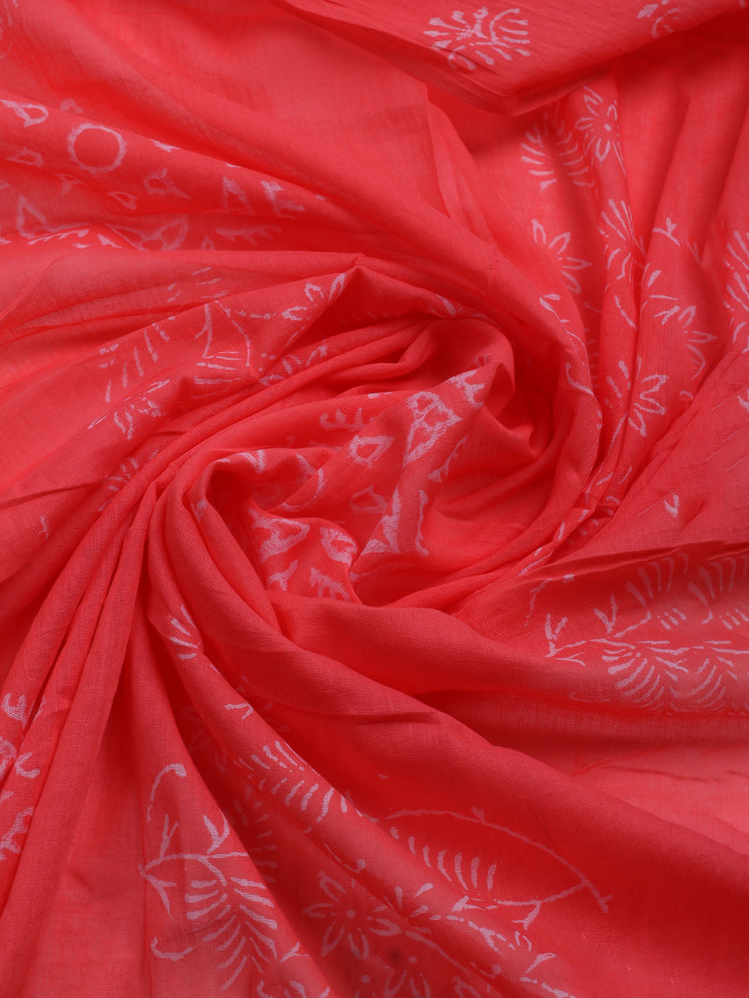 Printed Cotton Blend Unstitched Kurta With Pant &amp; Dupatta