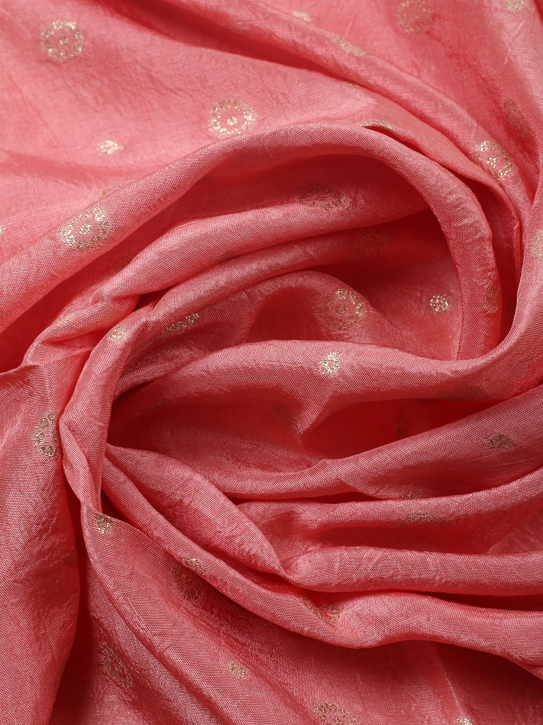 Embroidered Chanderi Unstitched Suit With Pant &amp; Dupatta