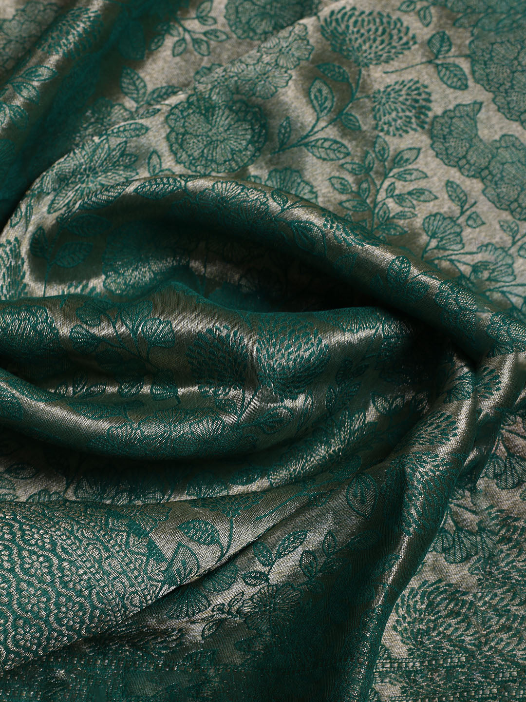 Kanjeevaram Chanderi Unstitched Suit With Dupatta